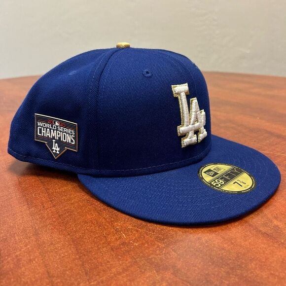 Los Angeles Dodgers World Series Champions 2020 New Era size 7 7/8 - Picture 3 of 8